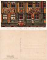 Ansichtskarte Augsburg Weberhaus Einzug Der Sleger Ostwand Untere Partie 1920 - Augsburg