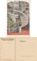 Weimar Freistehende Wendeltreppe   Großherz.  Bibliothek Künstlerkarte 1920 - Weimar