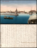 Ansichtskarte Konstanz Panorama-Ansicht Mit Personen Ruderboot Am Hafen 1910 - Konstanz