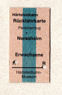 A 05] BRD - Pappfahrkarte - Härtsfeldbahn Neresheim - Europa