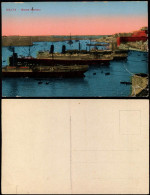 Postcard Malta Grand Harbour, Hafen Dampfer Steamer 1914 - Malte