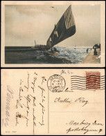 Ansichtskarte Schiffe Segelschiffe Segelboote 1913  Gel. Stempel Genua Genova - Segelboote