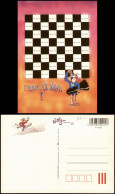 Schachbrett-Muster Motivkarte Aus Ungarn Thema Schach (Chess) 1990 - Contemporanea (a Partire Dal 1950)