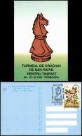 Ansichtskarte  TURNEUL DE CRĂCIUN, Schach-Motivkarte, Pferd Spielfigur 1997 - Zeitgenössisch (ab 1950)