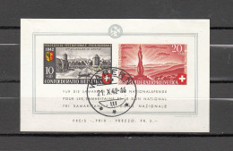 1938 PP BLOC  N° 19  OBLITERE  COTE 300.00€          CATALOGUE SBK - Used Stamps