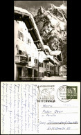 Ansichtskarte Mittenwald Straße Im Winter Weinhandlung 1962 - Mittenwald