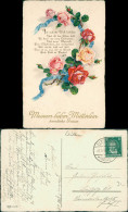 Ansichtskarte  Glückwunsch - Muttertag Rosen Am Band Goldschrift 1931 - Festa Della Mamma