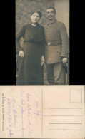 Ansichtskarte  Soldat Und Frau Militaria WK1 Phot. Albrecht Karlsruhe 1916 - Sonstige & Ohne Zuordnung