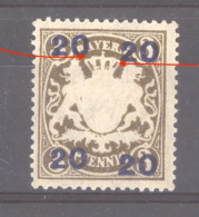 Allemagne  -  Bavière   :  Mi  177 II  *  Variété:  Décalage Hauteur Gauche-droite De La Surcharge, Inconnu Michel - Mint