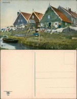 Postkaart Marken-Waterland Häuser Typen Wäsche Photochromie 1912 - Marken