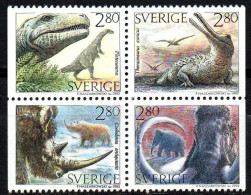 Schweden 1992 - Mi.Nr. 1738 - 1741 - Postfrisch MNH - Tiere Animals Dinosaurier Dinosaurs - Preistorici