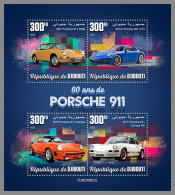 DJIBOUTI 2023 MNH 60 Years Porsche Cars Autos M/S – IMPERFORATED – DHQ2416 - Cars