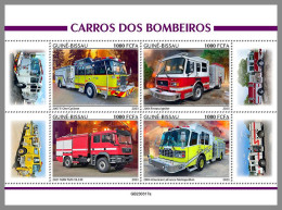 GUINEA-BISSAU 2023 MNH Fire Engines Feuerwehr Fahrzeuge M/S – IMPERFORATED – DHQ2416 - Feuerwehr