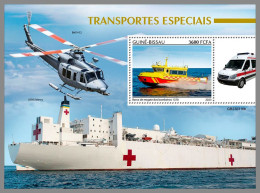 GUINEA-BISSAU 2023 MNH Special Transport Helicopter Hubschrauber S/S – IMPERFORATED – DHQ2416 - Hubschrauber