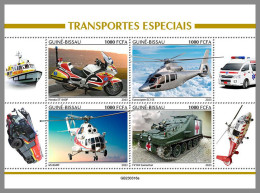 GUINEA-BISSAU 2023 MNH Special Transport Helicopter Hubschrauber M/S – IMPERFORATED – DHQ2416 - Hubschrauber