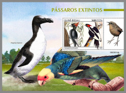 GUINEA-BISSAU 2023 MNH Extinct Birds Ausgestorbene Vögel S/S – IMPERFORATED – DHQ2416 - Prehistorisch