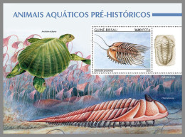 GUINEA-BISSAU 2023 MNH Preh. Water Animals Wassersaurier S/S – IMPERFORATED – DHQ2416 - Prehistorisch