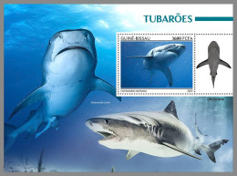 GUINEA-BISSAU 2023 MNH Sharks Haie S/S – IMPERFORATED – DHQ2416 - Altri & Non Classificati