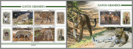 GUINEA-BISSAU 2023 MNH Big Cats Raubkatzen M/S+S/S – IMPERFORATED – DHQ2416 - Big Cats (cats Of Prey)