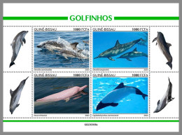 GUINEA-BISSAU 2023 MNH Dolphins Delphine M/S – IMPERFORATED – DHQ2416 - Delfines