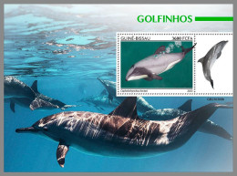 GUINEA-BISSAU 2023 MNH Dolphins Delphine S/S – IMPERFORATED – DHQ2416 - Dolfijnen
