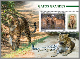 GUINEA-BISSAU 2023 MNH Big Cats Raubkatzen S/S – IMPERFORATED – DHQ2416 - Felini