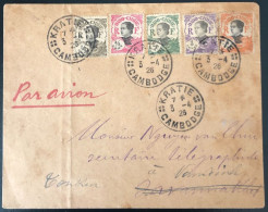 Indochine, Divers Sur Enveloppe Kratie 3.4.1926 - Grande Rareté De Laa Poste Aérienne - Voir Description - (W1499) - Cartas & Documentos