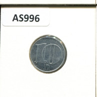 10 HALERU 1991 TSCHECHOSLOWAKEI CZECHOSLOWAKEI SLOVAKIA Münze #AS996.D.A - Cecoslovacchia