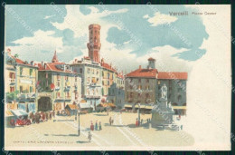 Vercelli Città Piazza Cavour Mercato Cartolina RT2053 - Vercelli