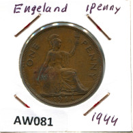PENNY 1944 UK GREAT BRITAIN Coin #AW081.U.A - D. 1 Penny