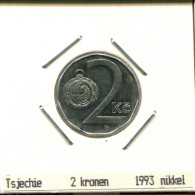 2 KORUN 1993 TCHÉCOSLOVAQUIE CZECHOSLOVAQUIE SLOVAKIA Pièce #AS546.F.A - Tchécoslovaquie