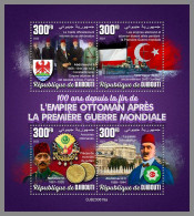 DJIBOUTI 2023 MNH 100 Years End Of Ottoman Empire M/S – OFFICIAL ISSUE – DHQ2416 - Otros & Sin Clasificación