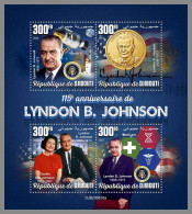 DJIBOUTI 2023 MNH Lyndon B. Johnson M/S – OFFICIAL ISSUE – DHQ2416 - Altri & Non Classificati