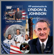 DJIBOUTI 2023 MNH Lyndon B. Johnson S/S – OFFICIAL ISSUE – DHQ2416 - Altri & Non Classificati