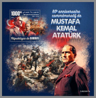 DJIBOUTI 2023 MNH Mustafa Kemal Atatürk S/S – OFFICIAL ISSUE – DHQ2416 - Otros & Sin Clasificación