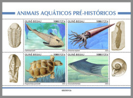 GUINEA-BISSAU 2023 MNH Preh. Water Animals Wassersaurier M/S – OFFICIAL ISSUE – DHQ2416 - Prehistorisch