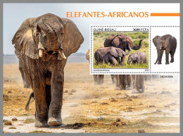 GUINEA-BISSAU 2023 MNH Elephants Elefanten S/S – OFFICIAL ISSUE – DHQ2416 - Elephants