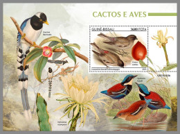 GUINEA-BISSAU 2023 MNH Cactus & Birds Kakteen & Vögel S/S – OFFICIAL ISSUE – DHQ2416 - Cactus