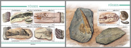 GUINEA-BISSAU 2023 MNH Fossils Fossilien M/S+S/S – OFFICIAL ISSUE – DHQ2416 - Fossils