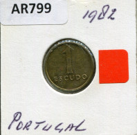 1 ESCUDO 1982 PORTUGAL Moneda #AR799.E.A - Portogallo