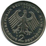 2 DM 1992 F F.J.STRAUS WEST & UNIFIED GERMANY Coin #AZ442.U.A - 2 Marcos