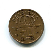 50 CENTIMES 1977 FRENCH Text BÉLGICA BELGIUM Moneda #BB399.E.A - 50 Cents