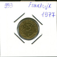 5 CENTIMES 1977 FRANCIA FRANCE Moneda #AN019.E.A - 5 Centimes