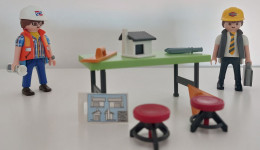 Playmobil "Architecte" Avec Une Valise, Une Table Et Des Accessoires De Mesure (compas, équerre, Règle), Deux Tabourets - Playmobil