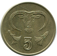 5 CENTS 1992 ZYPERN CYPRUS Münze #AP317.D.A - Chipre