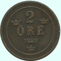 2 ORE 1888 SUECIA SWEDEN Moneda #AC911.2.E.A - Suède