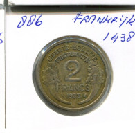 2 FRANCS 1938 FRANCIA FRANCE Moneda #AN341.E.A - 2 Francs