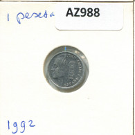 1 PESETA 1992 SPANIEN SPAIN Münze #AZ988.D.A - 1 Peseta