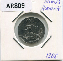 25 BANI 1966 RUMÄNIEN ROMANIA Münze #AR809.D.A - Rumänien
