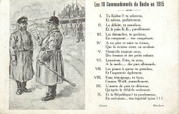 - Guerre 1914-18 -ref-N449- Les 10 Commandements Du Boche En 1916 - Kultur.. - Pain K.k. -edit. Dum- - Weltkrieg 1914-18